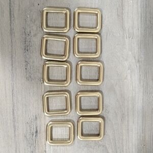 Set of Gold Rectangular Buckles
